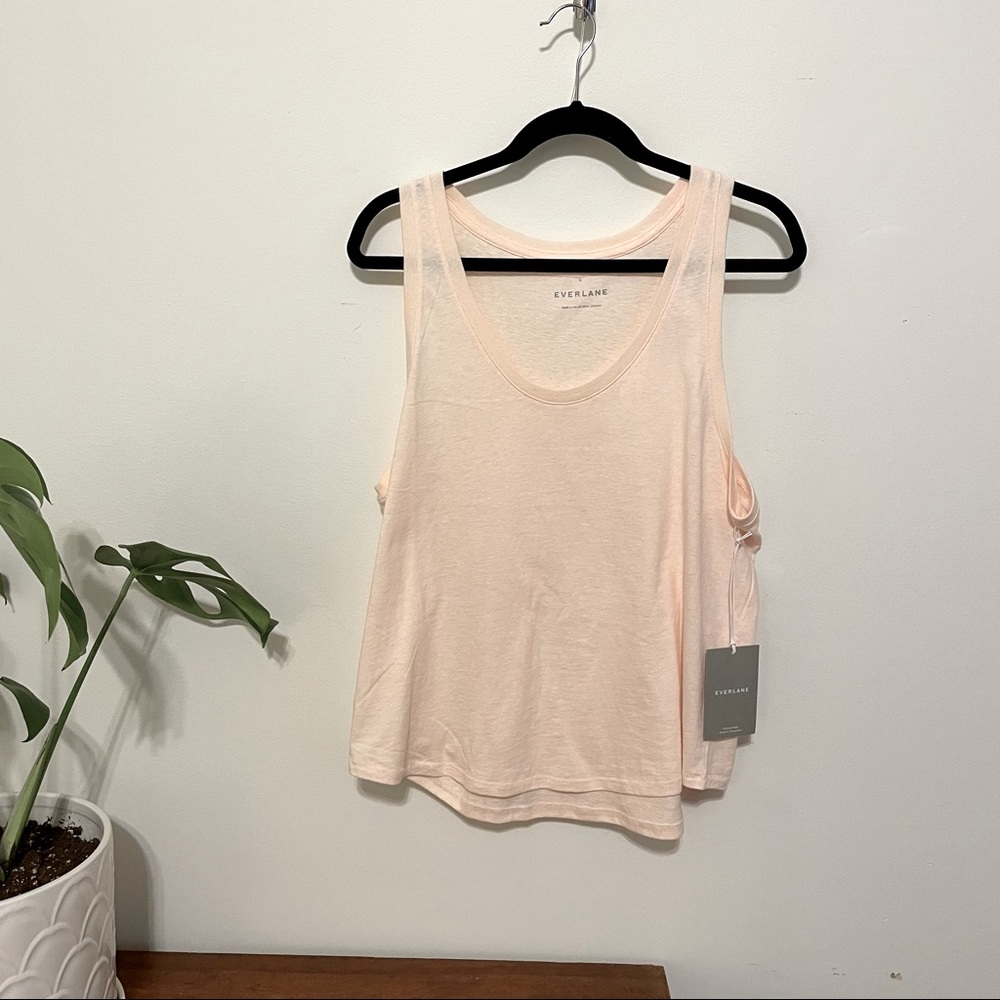 Everlane ReCotton Racerback Tank. XL. Pale Pink. NWT